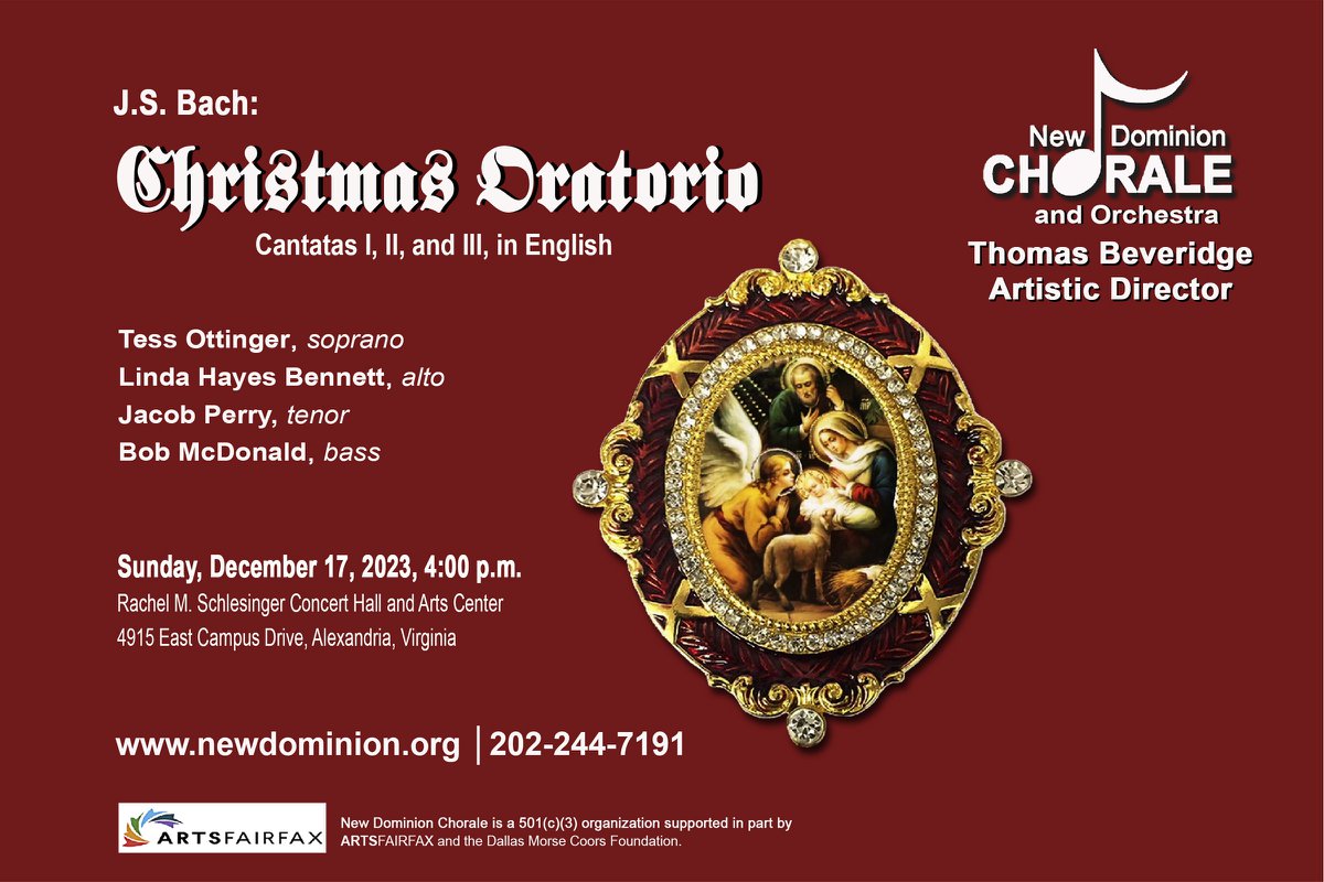 New Dominion Chorale Presents Bach's Christmas Oratorio Alexandria